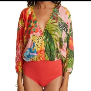 FARM Rio Colorful Jungle Print Bodysuit